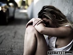 PURE TABOO Homeless Teen Virgin gets Unwanted Creampie