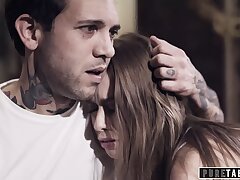 PURE TABOO Stepbrother Catches His Stepsister Fuckin' Stepdad