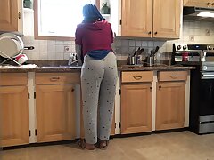 Syrian Wife Lets Legal Yr Senior German Son Screw Her In The Kitchen