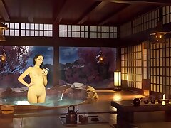 Bathroom Urinate Punishment. Nude reading. Asian bath.