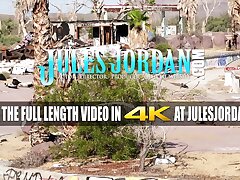 Jules Jordan - Angela Milky Gets Dp'd In A Desolate Warehous