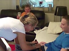 Cuckold Witness his German Wifey While Shag Young Delivery Dude