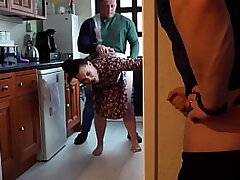 Big Ass Wifey Gets Creampied By Paramour as Cuckold Spouse Sees and Milks Off