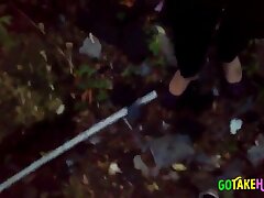 Russian mature mother suck in forest