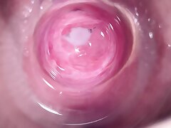 Camera deep inwards Mia's teen tight pussy