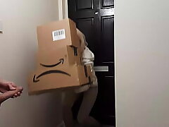 Ultra-kinky need wanking off man meet an Amazon delivery woman and she decides to help him cum