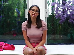 Nerdy gamer girl is an Ejaculation MACHINE