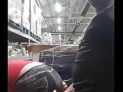 Quickie with a co-worker in the warehouse
