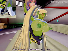Femboy Pulverizes Cheerleader Goblin With Large White Cupcakes