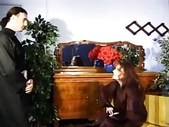 Hairy Italian seduce a priest to shag her rump