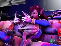Overwatch futanari pornography bevy with Dva