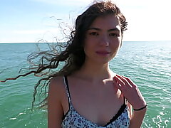 Monster Hard-on Ruin Small Wooly Ass 18yo Luna with Body Weight of Only 35 kilograms and Cum on Facehole VG110
