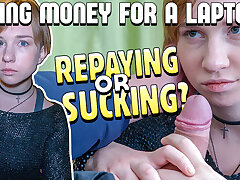 Debt4k. Poor girl Alice Klay enjoys super-sexy gadgets and pays