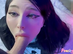 Highly slobbery deepthroat from my 19 years older chick