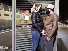 Julia-Winter Extraordinary public at Bremen Central Station - sprayed in the face - pounded on the platform