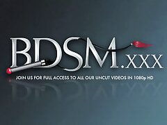 BDSM:Buttplug & rod in the ass - Firm deep Blowjob