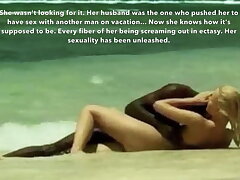 Hotwife Falling in Enjoy with her Big black cock Hotwife Bull. captions