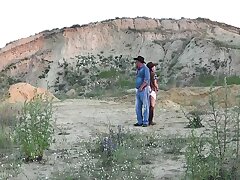 Cowboy fuck-a-thon on the hill background