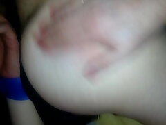 Handcuffed sissy predominated by shemale