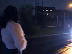 super-hot big-titted prostitute caresses her furry cunny