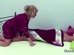 Mother Wake Up Step-Step Son With Blow and Get Anal Screw