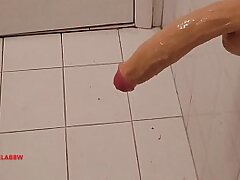 MASTURBATION IN THE BATHROOM WITH Large Boner