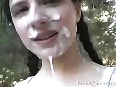 Public Cumshot-Lena Ramon Walks in Public wearing phat Rodney Fountain