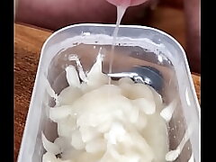 Cumbull Gokkun! Collecting Semen. Britney Swallows drinking over a dozen cum explosions
