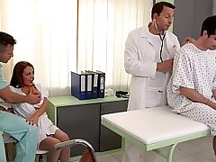 Hospital 3 way with Milf Dominica Phoenix leads to dp