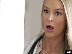 Super-steamy blonde doc Emma Hix finds a patient jerking off in her office and she needed to know more
