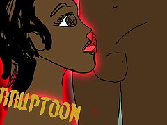anime Black female domination witnesses penectomy and drinks spunk