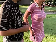 Giant Mounds Blonde Teenie Gabbie Carter Beats A Hole-In-One