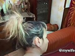 I pulverize my wife's slut with a double anal