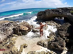 OMG! See IT! Tourist Made a Video Of A Dame Masturbating Near the Sea!
