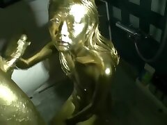 Gold painted Chinese fuckfest