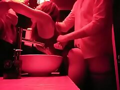 pornography flick in the men's apartment in the pub