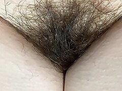 extreme close up on my hairy honeypot monstrous bush 4k HD flick hairy fetish