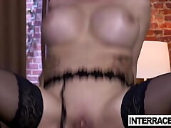 Busty Cathy Heaven gets Big black cock Anal, Deepthroat & Jugs Jizm at Interraced