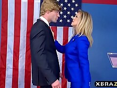 Overwhelmed Ivanka Drumpf helped and rectal torn up by a surgeon