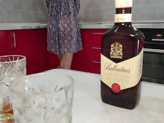 #Spied on in the toilet and an bulge began. I had to fill her puss with cum#