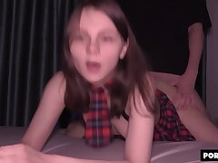 #College Ultra-cutie Used As A Human Jizm Dumpster#
