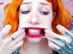 #Ginger tart immense fuck-stick facehole demolish uglyface ASMR oral crimson lipstick#