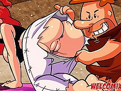 Opening up the slit in the yoga class - The Flintstoons