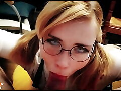 Stunner Teenager Deep Deep-throating Big Cock - Cum in Hatch