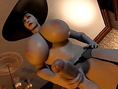 (4K) Lady Dimitrescu futa gets her monstrous dick deepthroated by horny futanari girl and cum inside her&vert;3D Anime porn P2