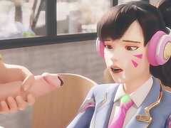 #Sweet DVa from Overwatch Pounded by Big Dick#