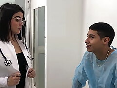 The doctor deepthroats the patient's dick, She says that for my therapy I must pummel her pussy Utter STORY