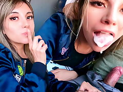 #Mi compa&ntilde;era de ASIENTO en BUS se calienta y termina devor&aacute;ndose mi PICO y leche- P&Uacute;BLICO- TRAILER-RISKY#