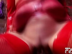 Roped up Chinese dude romps 2 mischievous babes with big boobs
