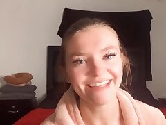 Up close nymph climax and dirty converse with sexy teen!